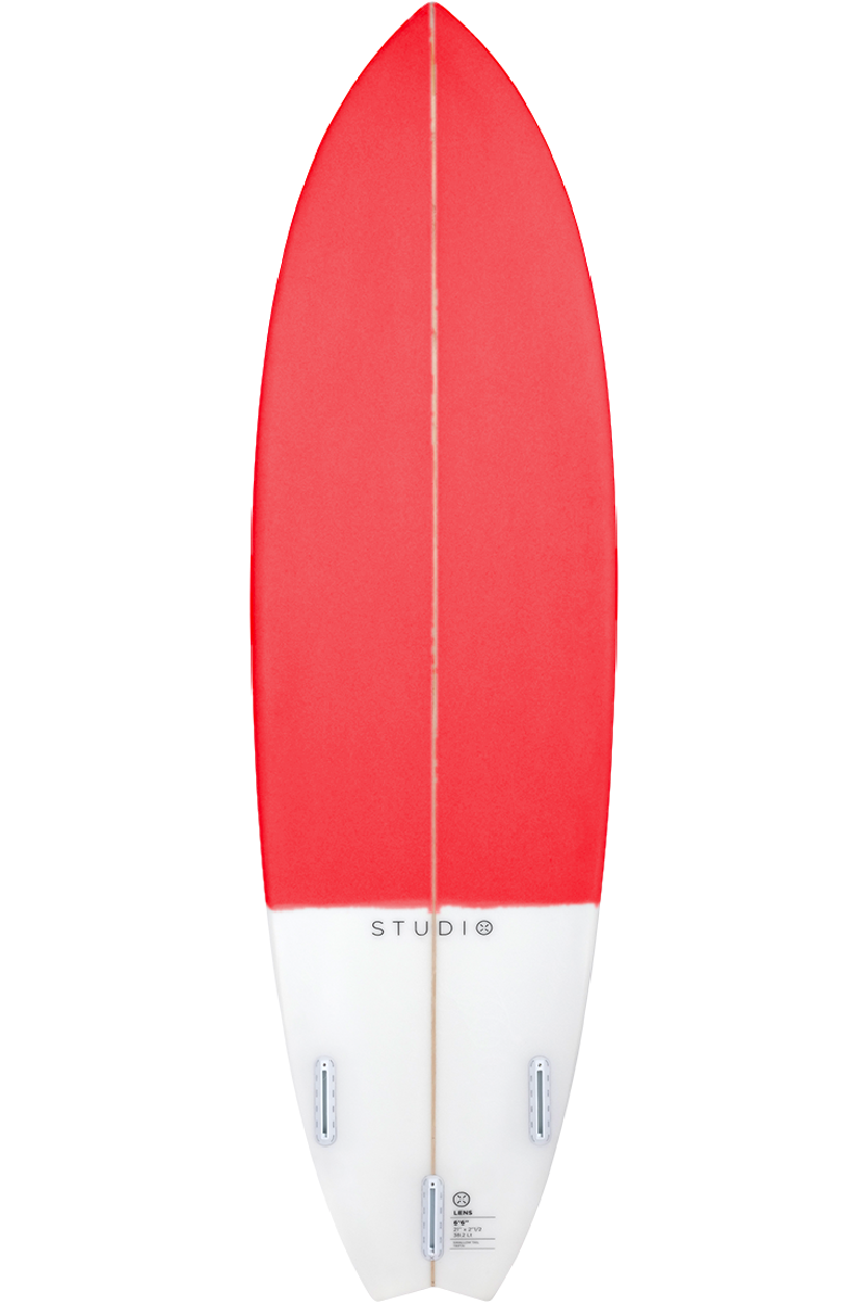 2nd Grade Surfboard - Lens 6-0 Fluro Red/White