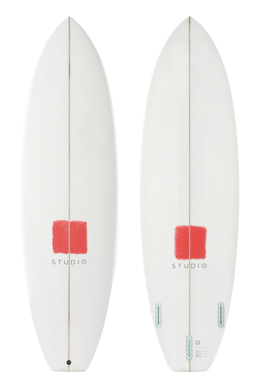 Surfbrett der 2. Klasse – Zoom – 4–10, weiß/rot, für Kinder