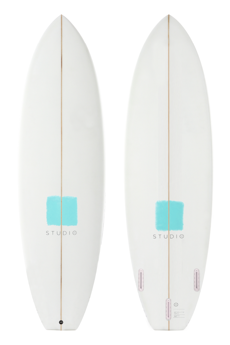 Decoration Surfboard - Zoom - 5-4 White/Teal