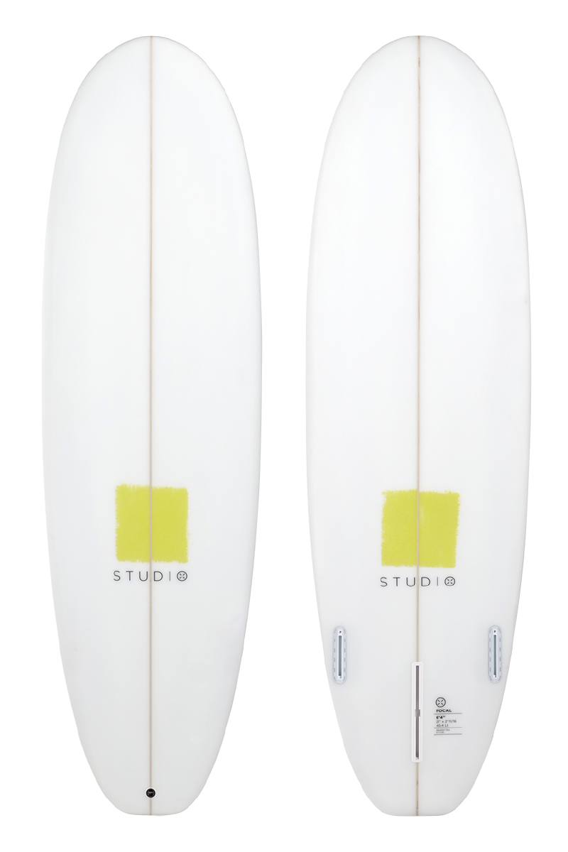 2nd Grade Surfboard - Focal 6-4 White/Anise