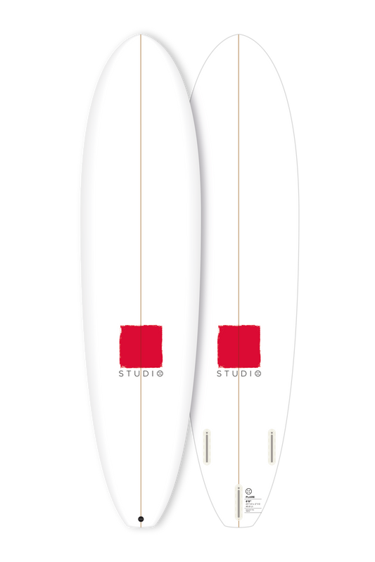 Surfbrett der 2. Klasse – <tc>Flare</tc> – 6-8 Weiß/Rot