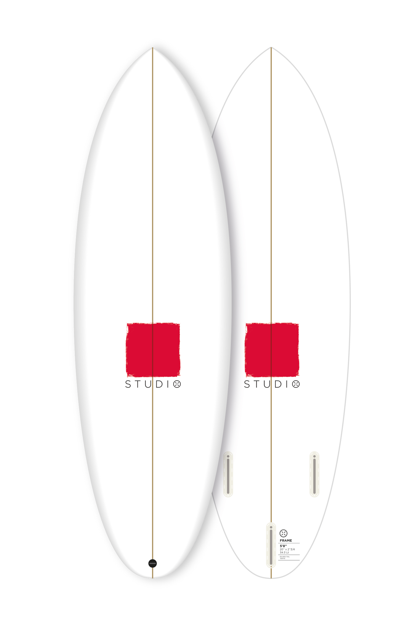 Surfbrett der 2. Klasse – <tc>Frame</tc> – 5–8 Weiß/Rot