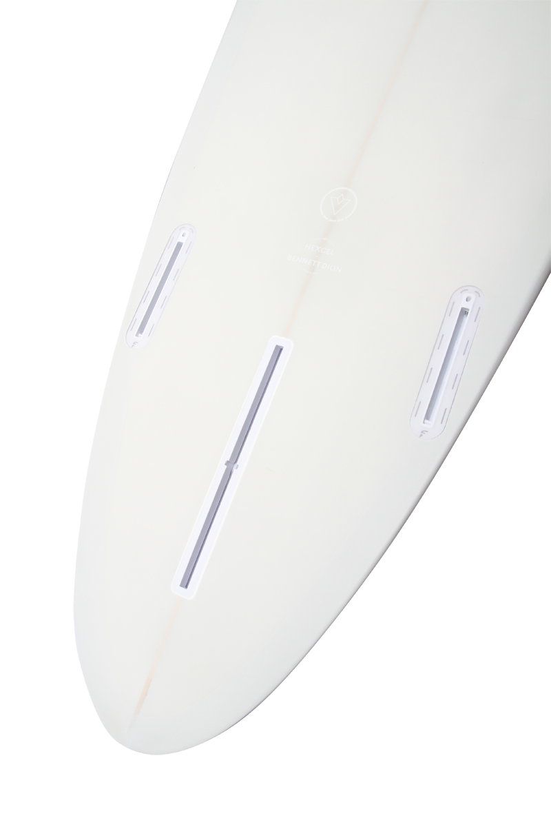 VENON Surfboards - Egg - Mid Length 2+1 - Pastel Grey - Round Pin Tail