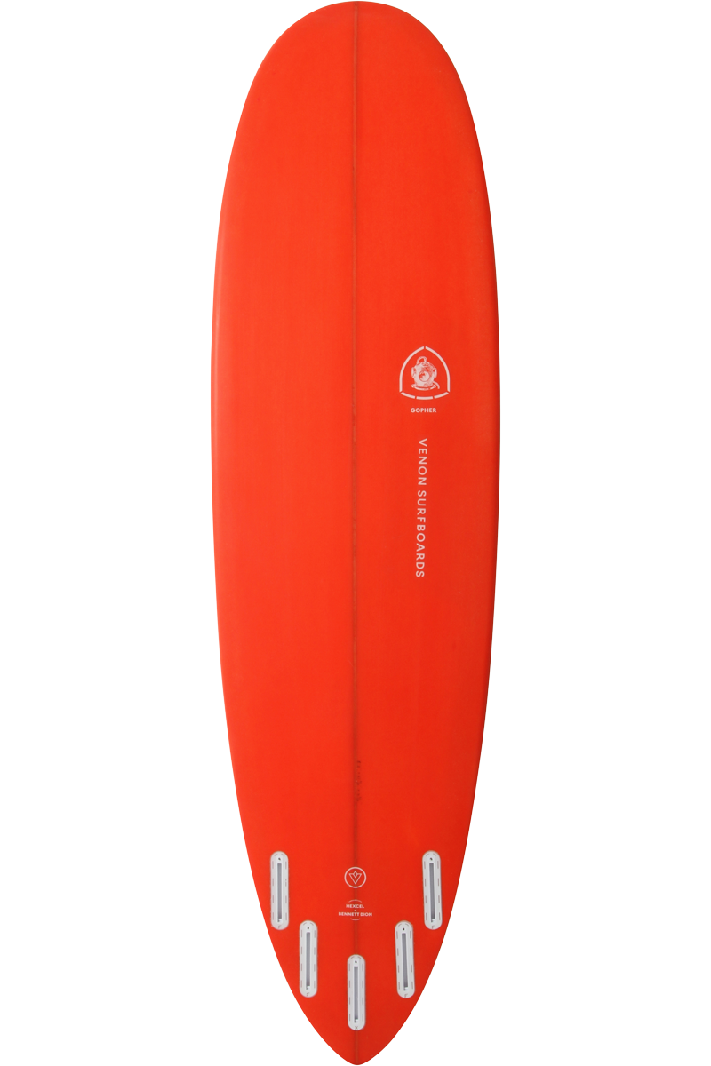 VENON Surfboards - Gopher - Hybrid Pintail - White Deck Corail - Pin Tail