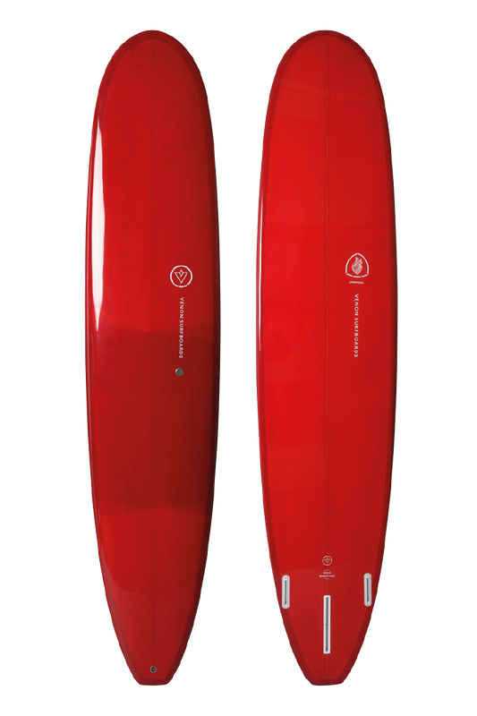 VENON Surfboards - Longsoul - Longboard Polyvalent - Double Layer Wine - Squash Tail