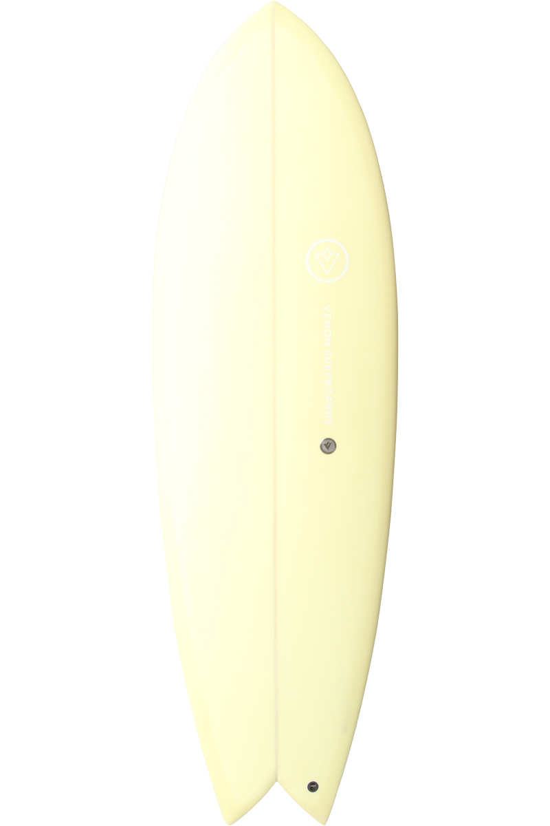 VENON Surfboards - Marlin - Retro Fish Twin - Pastel Yellow - Swallow Tail