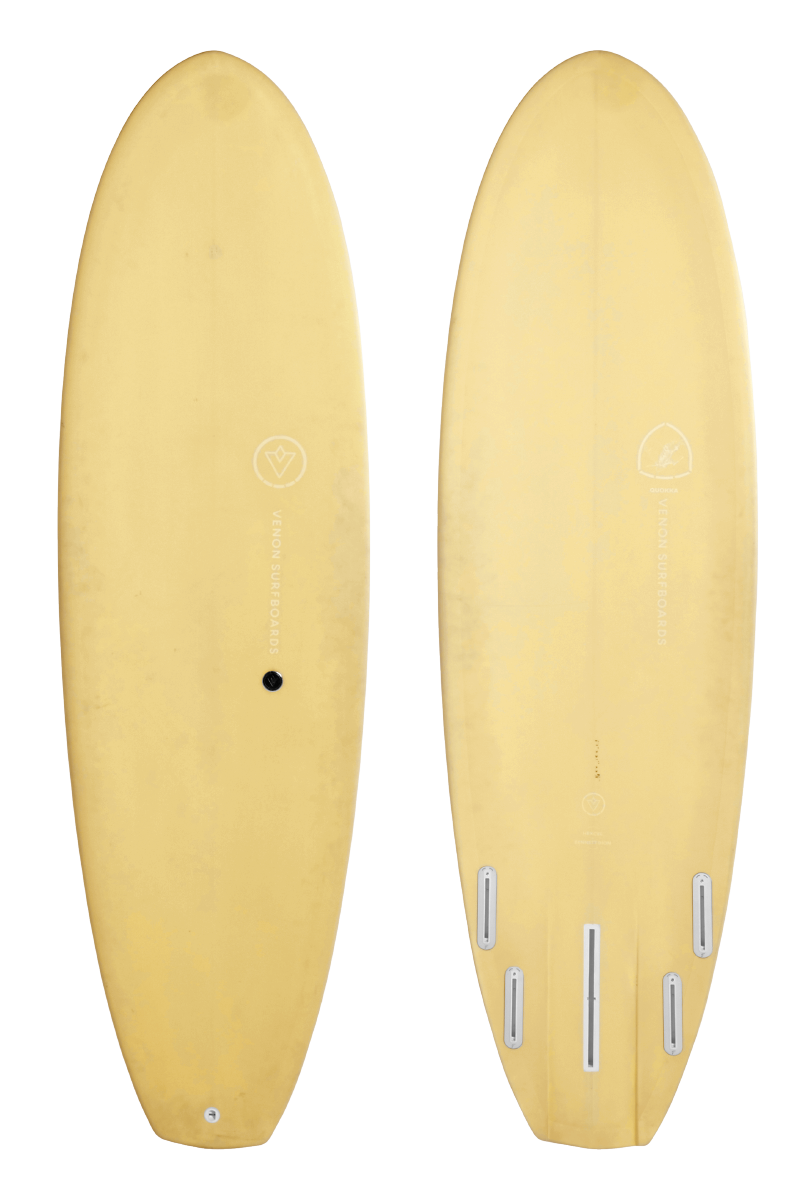 VENON Surfboards - Quokka - Hybrid 5 Fins - Pastel Straw - Squash Tail