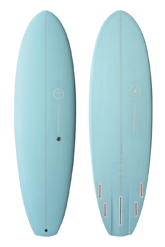 VENON Surfboards - Quokka - Hybrid 5Fins - Pastel Teal - Squash Tail