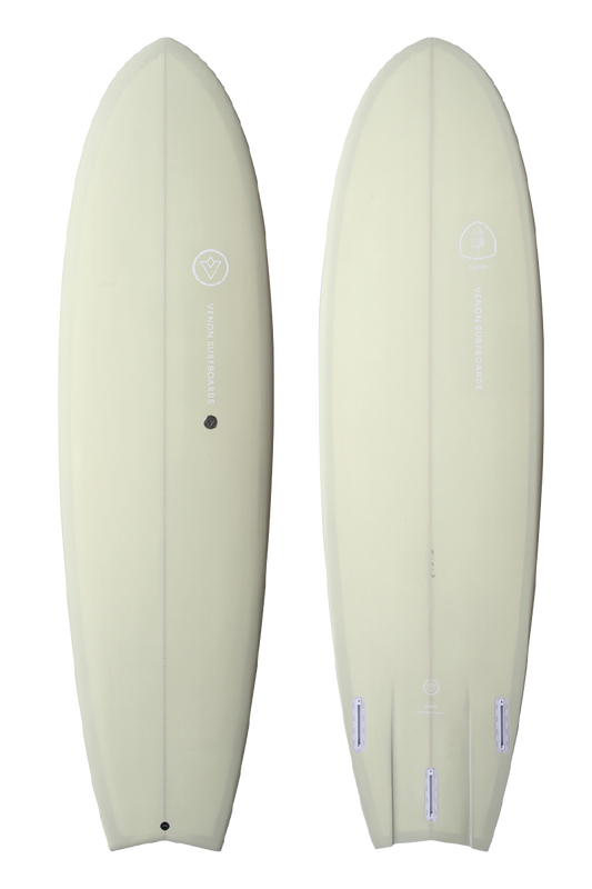 VENON Surfboards - Spectre - Hybrid Fish - Pastel Cream - Swallow Tail
