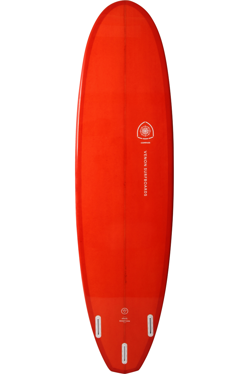 VENON Surfboards - Compass - Funboard - Double Layer  Red - Diamond Tail