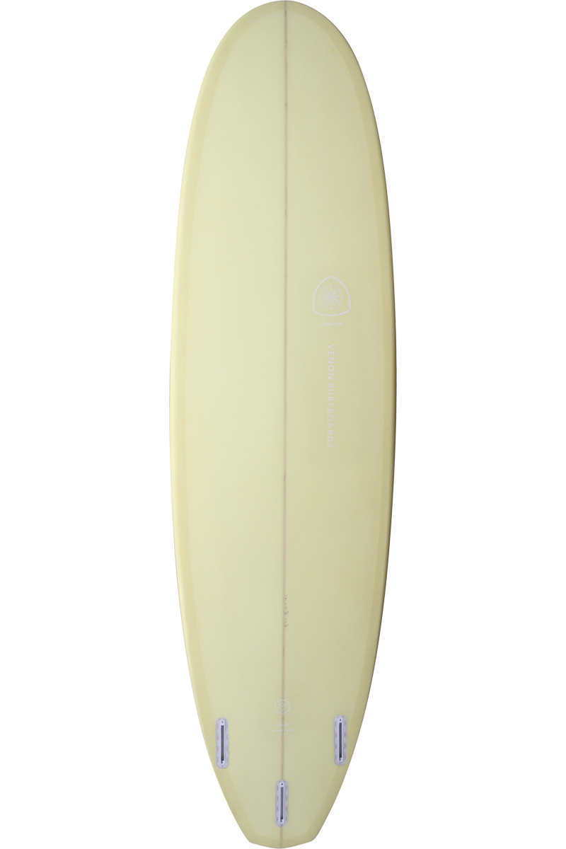 VENON Surfboards - Compass - Funboard - Pastel Yellow - Diamond Tail