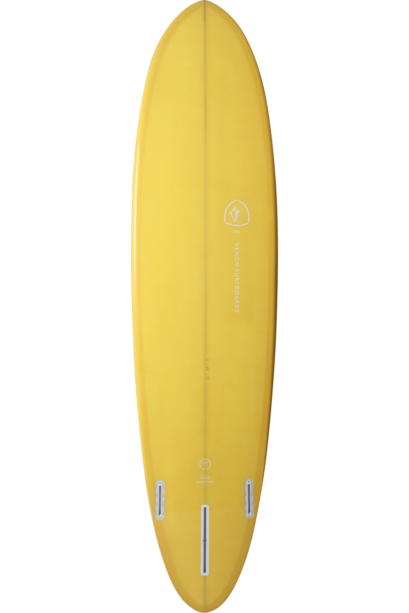 VENON Surfboards - Egg - Mid Length 2+1 - Double Layer Marigold - Round Pin Tail