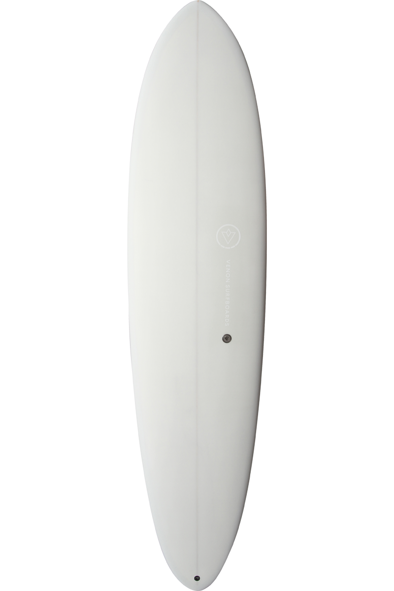 VENON Surfboards - Egg - Mid Length 2+1 - Pastel Grey - Round Pin Tail