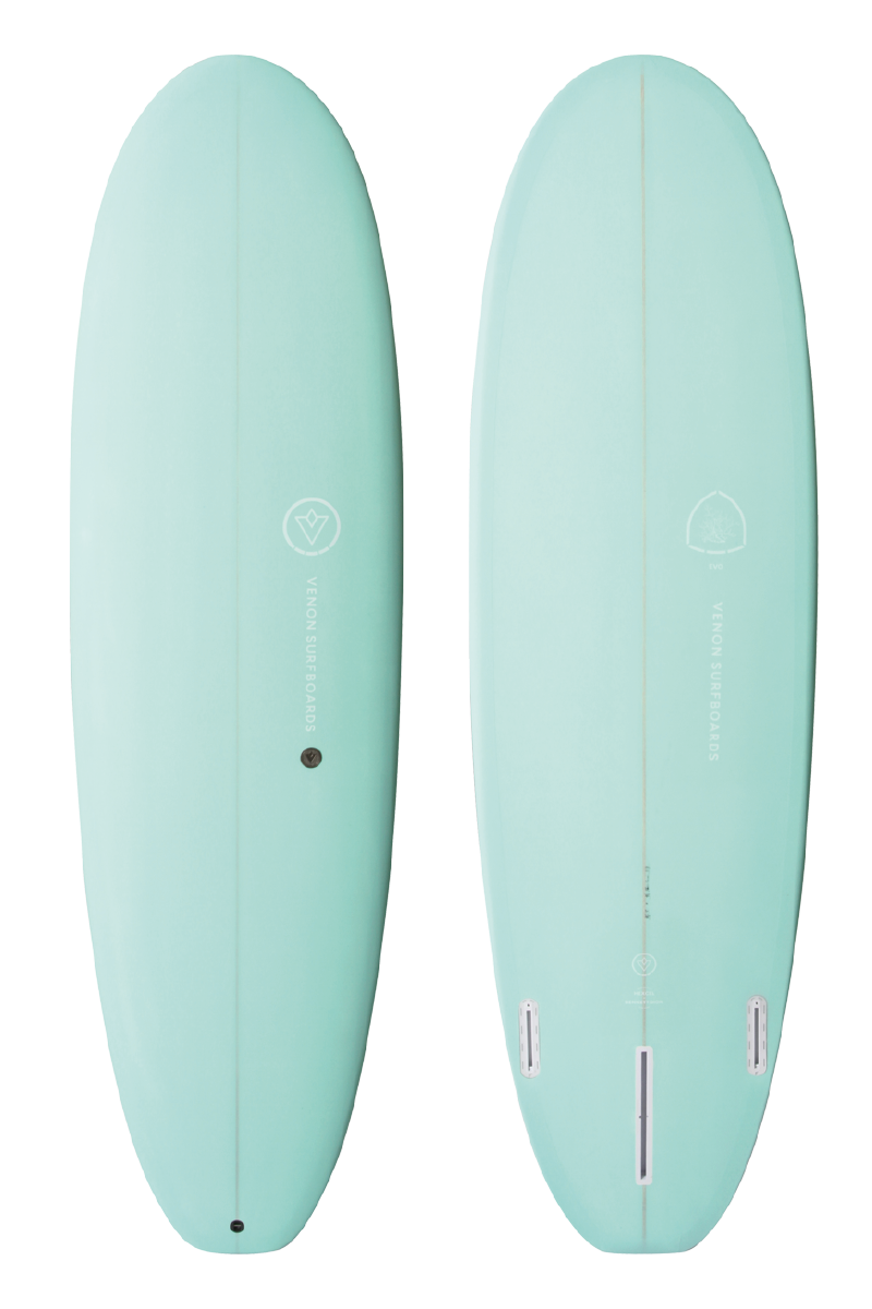 VENON Surfboards - Evo - Hybrid 2+1 Fins - Pastel Green - Squash Tail