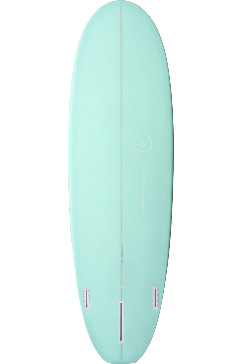 VENON Surfboards - Evo - Hybrid 2+1 Fins - Pastel Green - Squash Tail