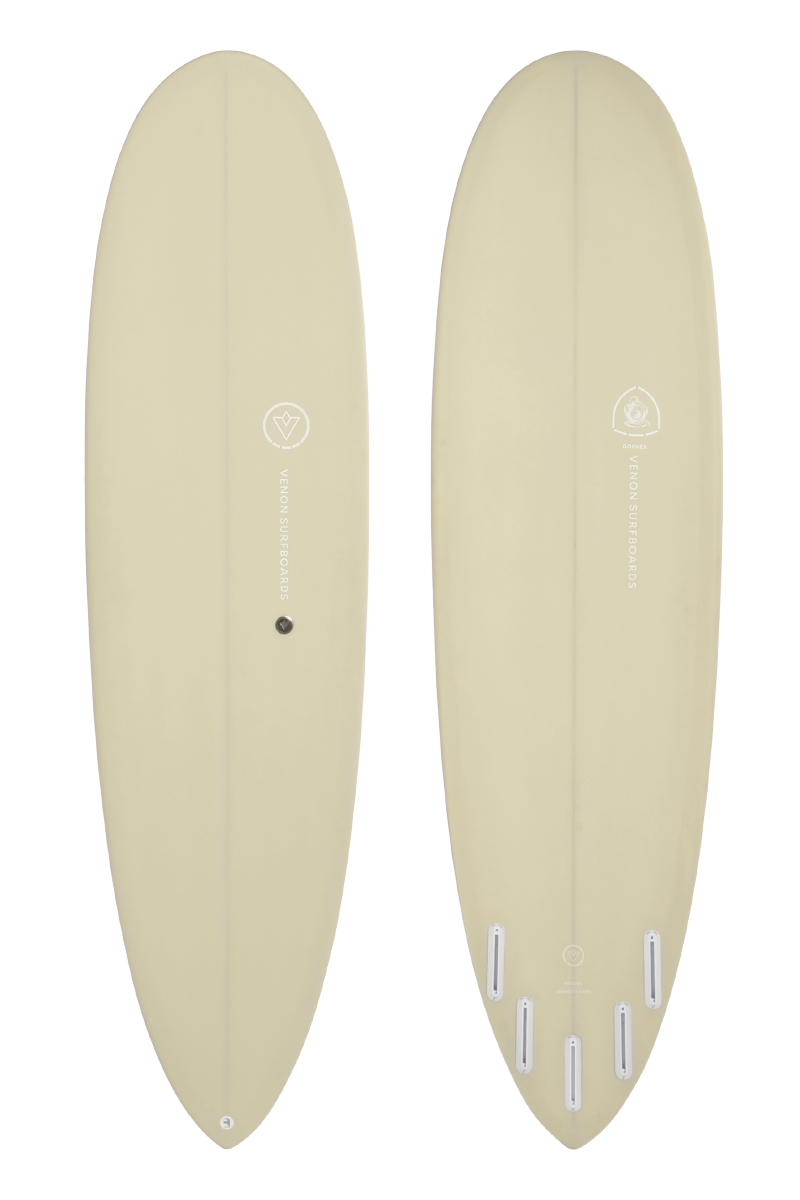 VENON Surfboards - Gopher - Hybrid Pintail - Pastel Cream - Pin Tail