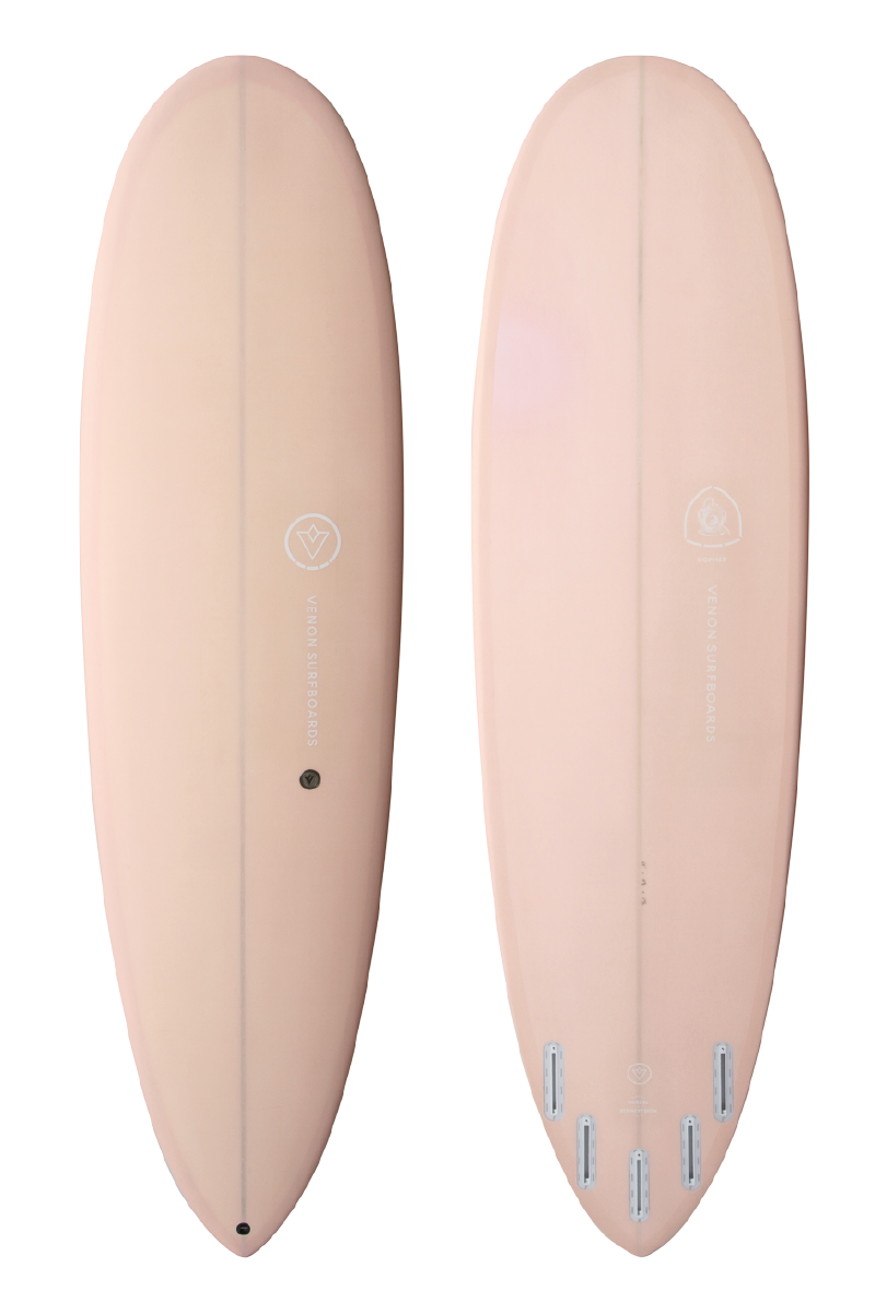 VENON Surfboards - Gopher - Hybrid Pintail - Pastel Pink - Pin Tail