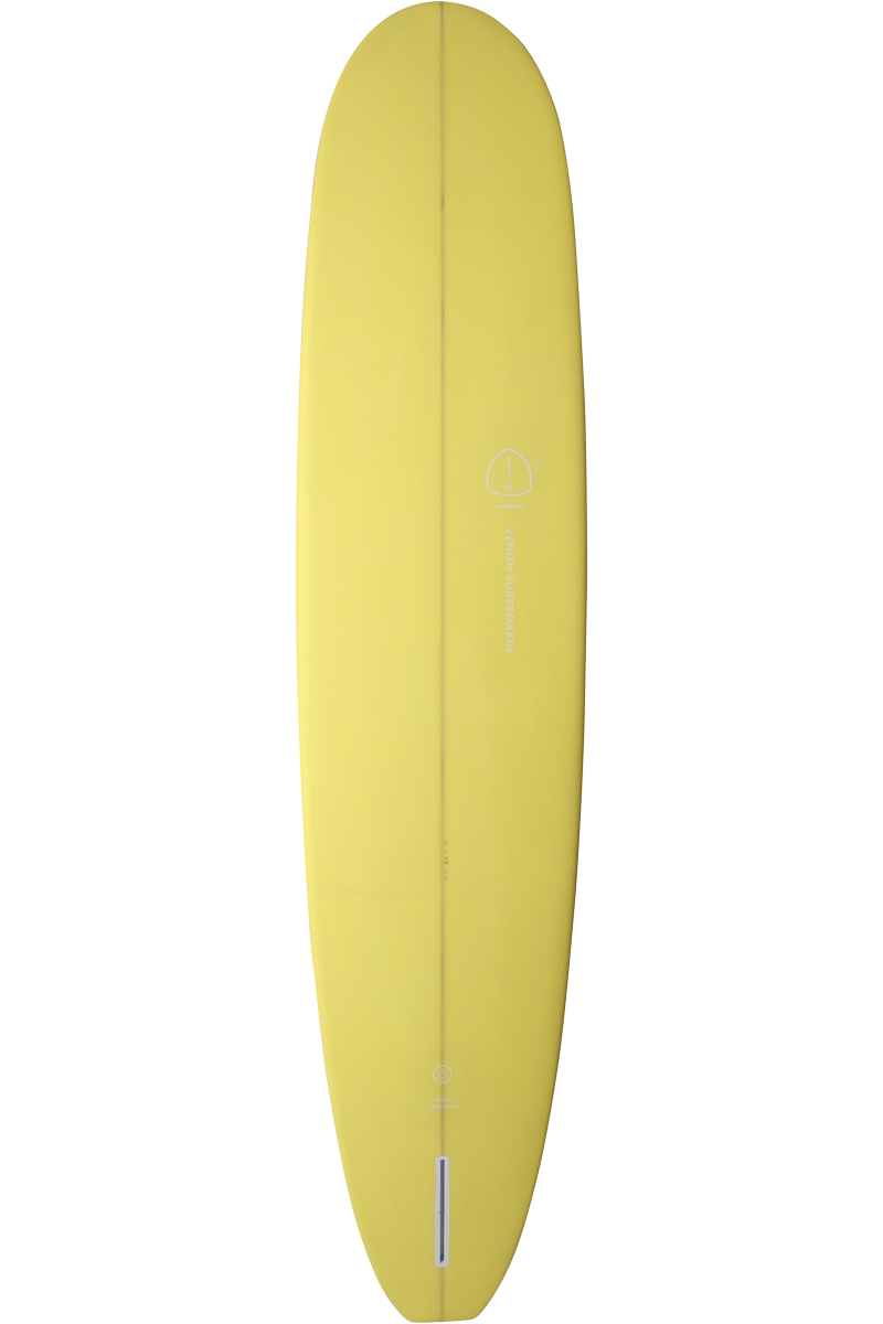 VENON Surfboards - Landmark - Longboard Noserider - White Deck Yellow - Squash Tail