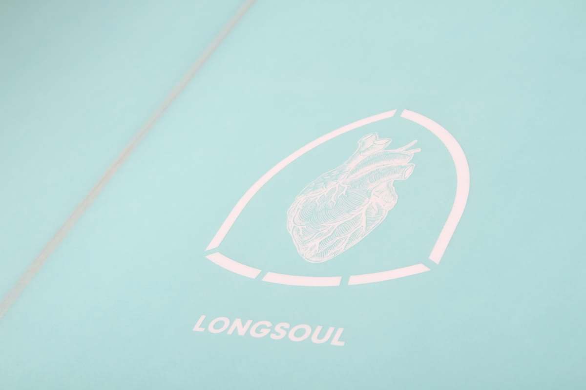 VENON Surfboards - Longsoul - Longboard Polyvalent - White Deck Teal - Squash Tail