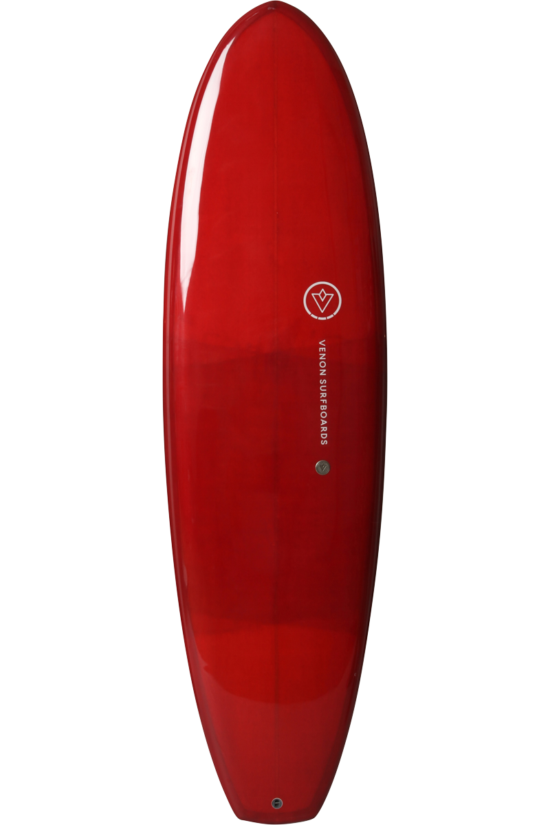 VENON Surfboards - Quokka - Hybrid 5Fins - Double Layer Wine - Squash Tail