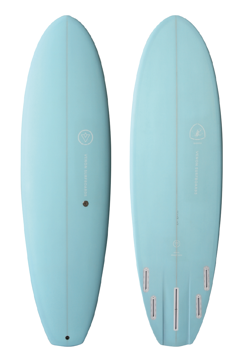 VENON Surfboards - Quokka - Hybrid 5Fins - Pastel Teal - Squash Tail