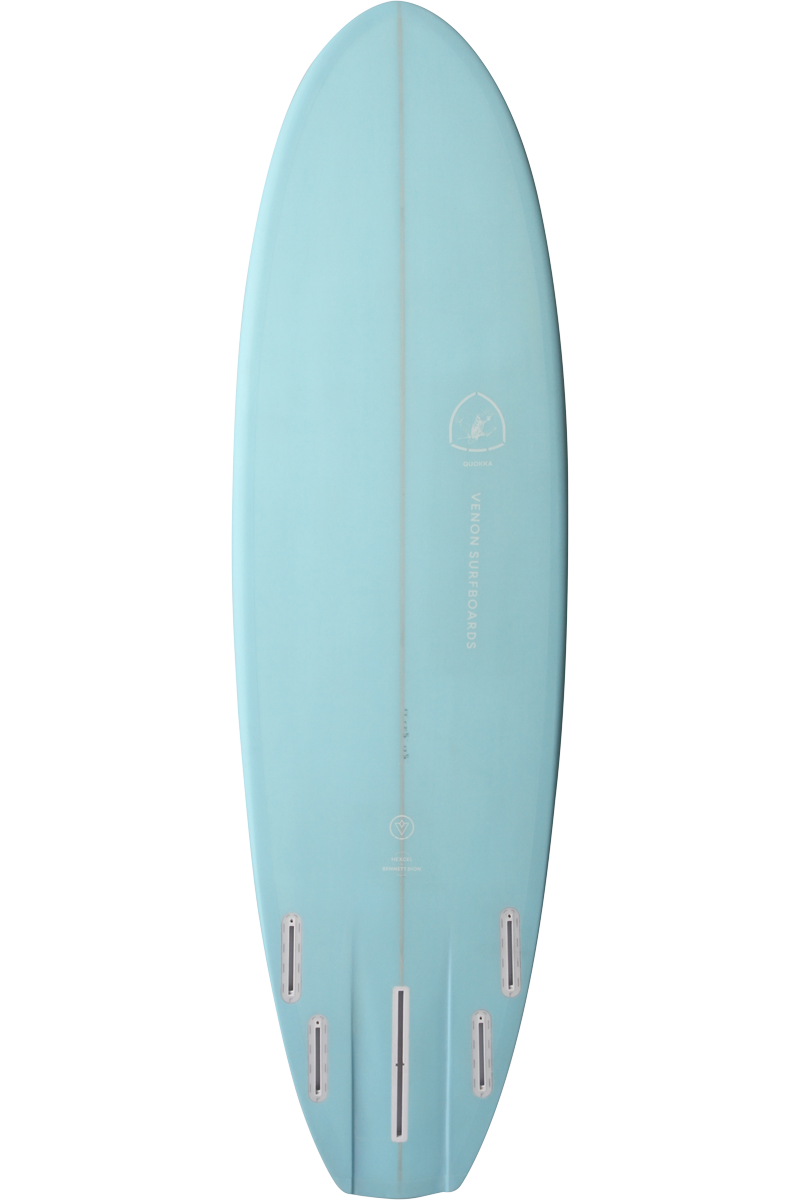 VENON Surfboards - Quokka - Hybrid 5Fins - Pastel Teal - Squash Tail