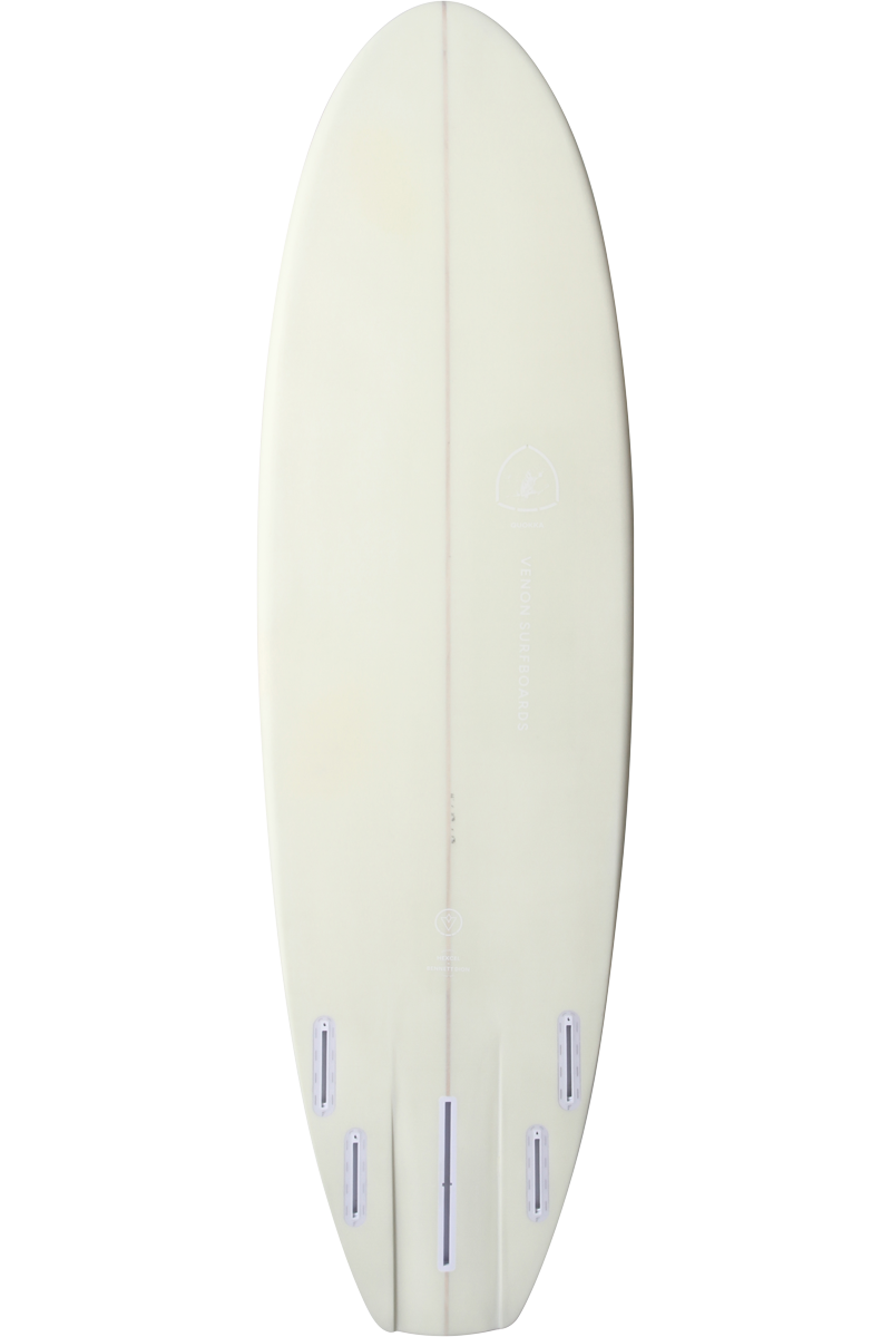 VENON Surfboards - Quokka - Hybrid 5Fins - White Deck Cream - Squash Tail