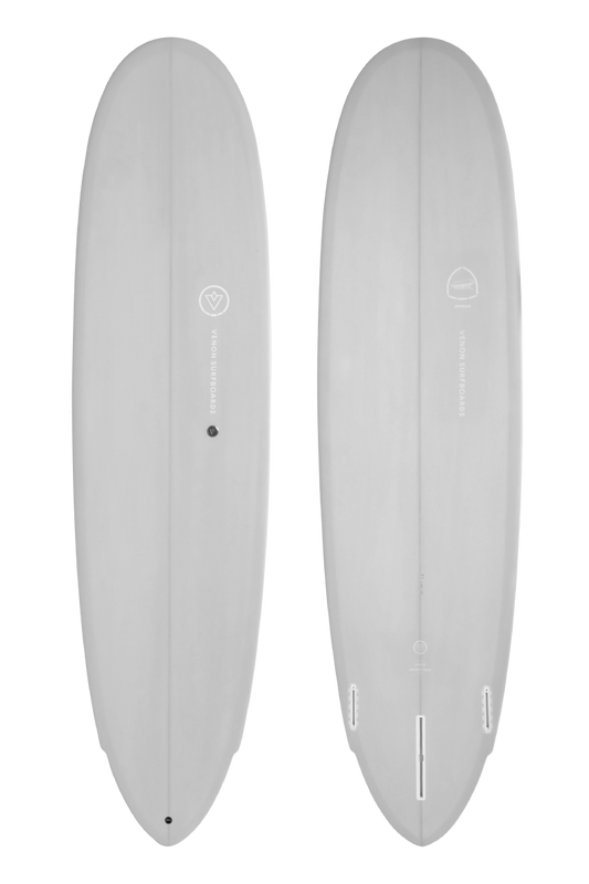 VENON Surfboards - Funboard - Zeppelin - Pastel Grey - Round Pin Tail + wingers 