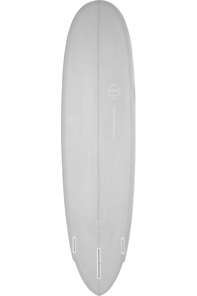 VENON Surfboards - Funboard - Zeppelin - Pastel Grey - Round Pin Tail + wingers 