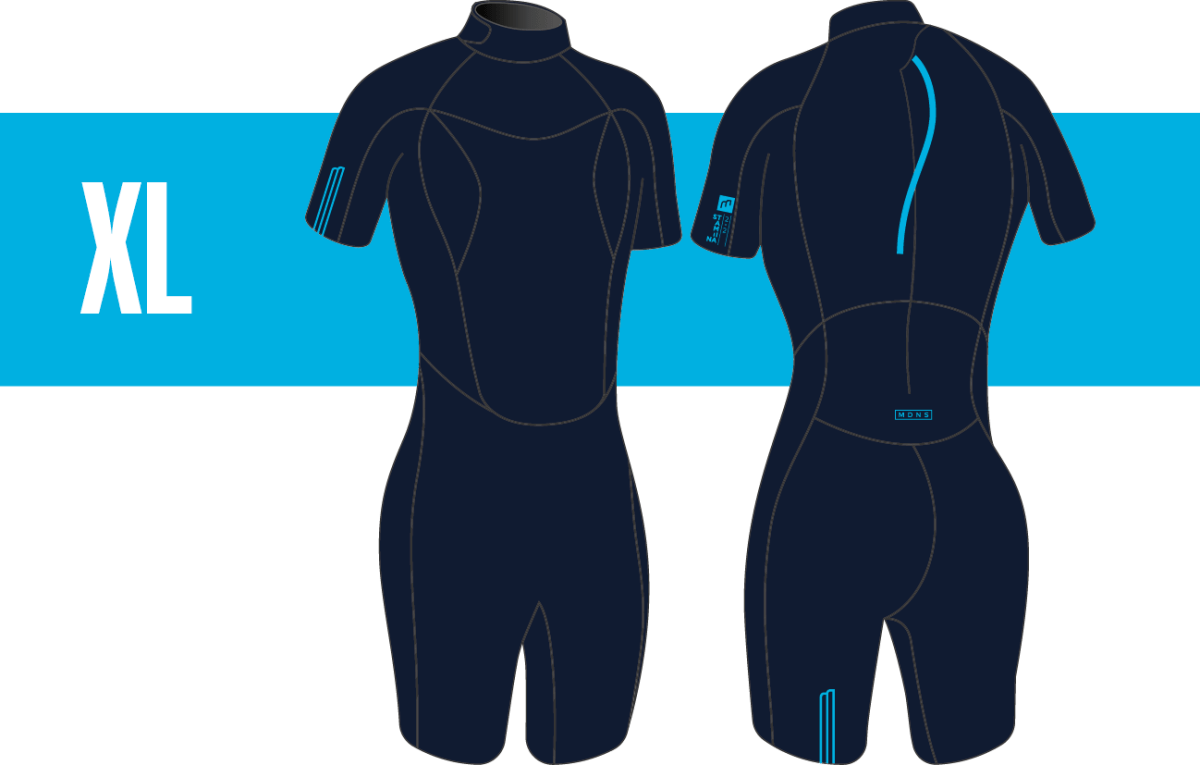 2/2 Shorty Stamiina Flatlock - Combinaison Surf Femme