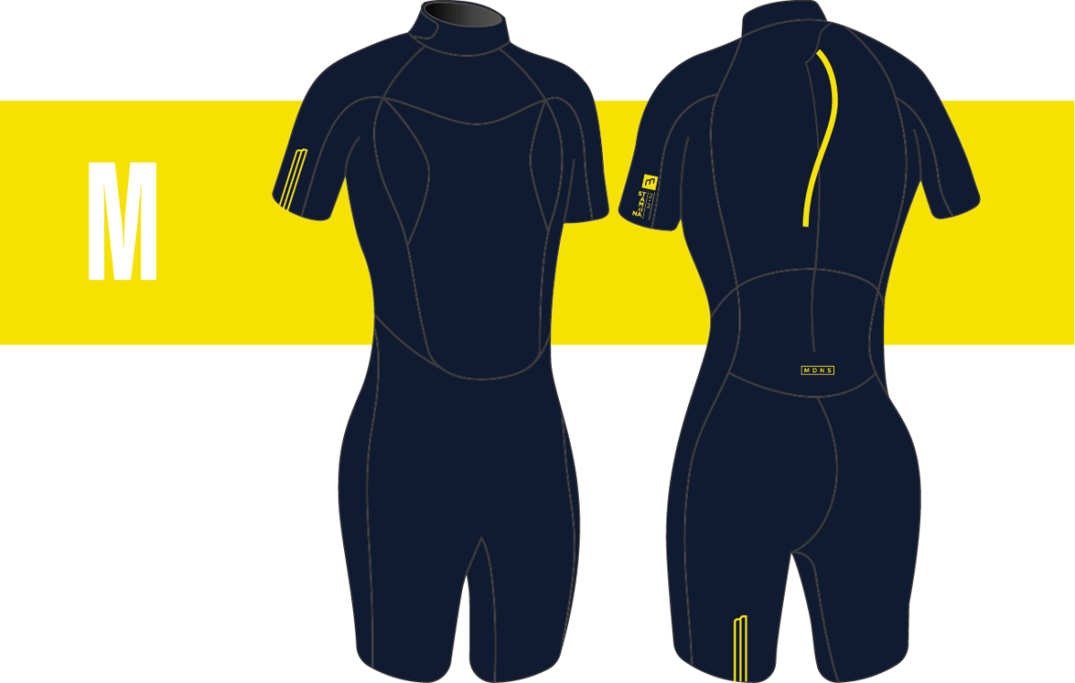 2/2 Shorty Stamiina Flatlock - Combinaison Surf Femme