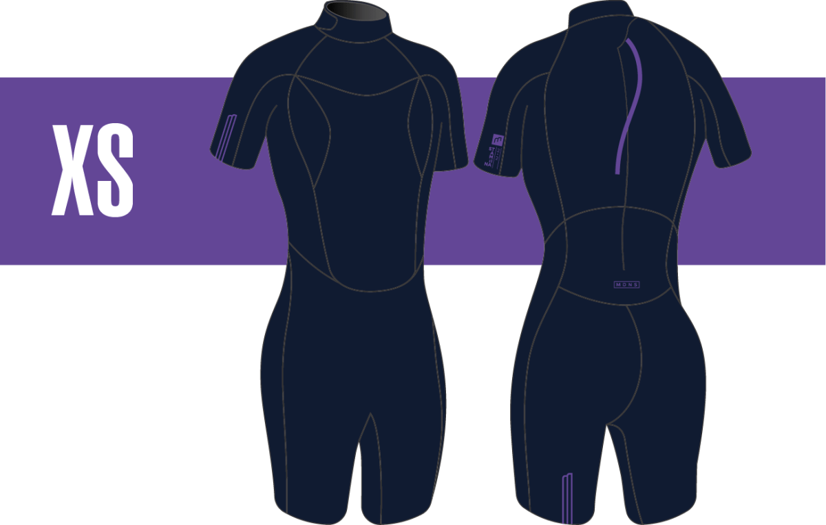 2/2 Shorty Stamiina Flatlock - Combinaison Surf Femme