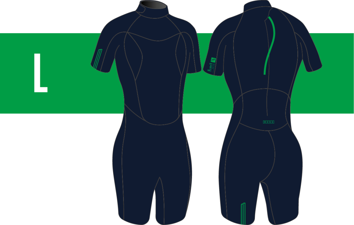 2/2 Shorty Stamiina Flatlock - Combinaison Surf Femme