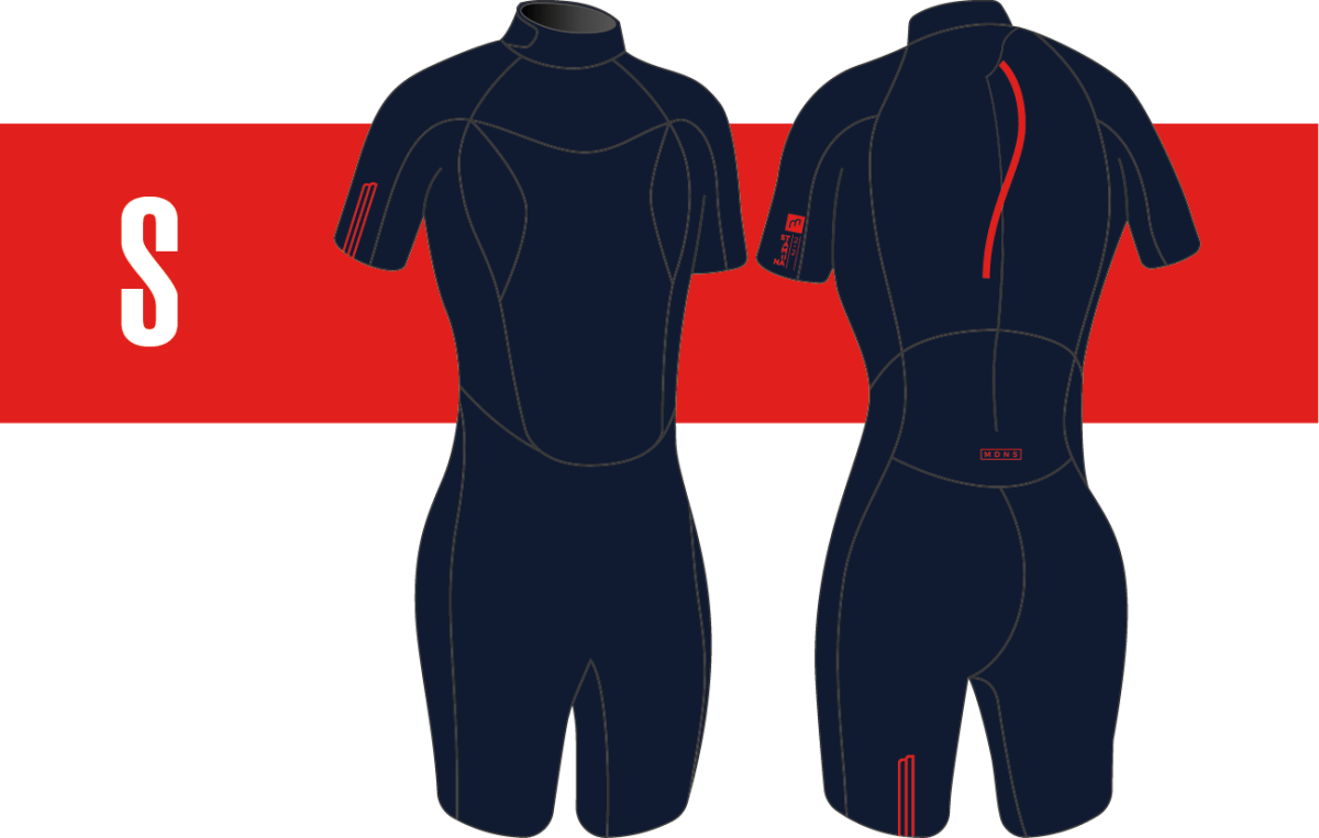 2/2 Shorty Stamiina Flatlock - Combinaison Surf Femme