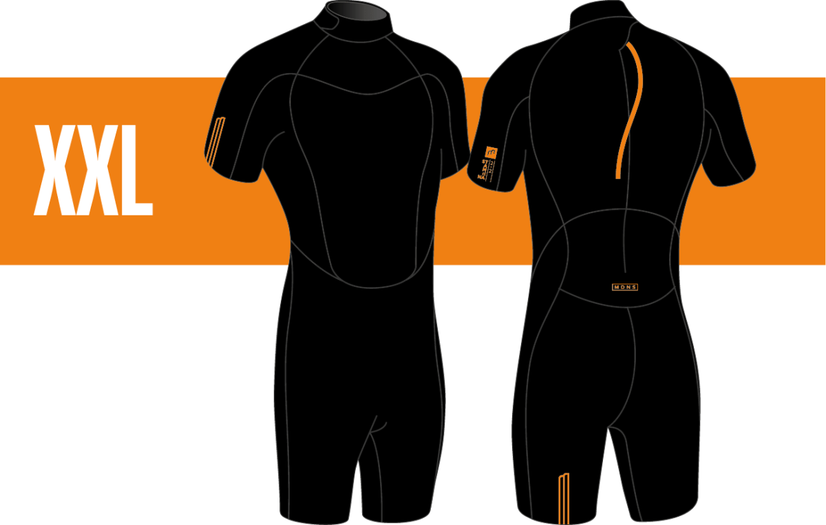 2/2 Shorty Stamiina Flatlock - Combinaison Surf Homme