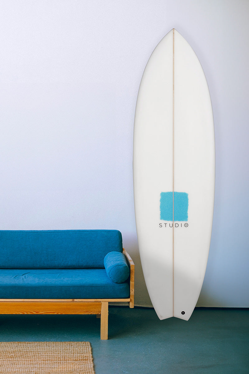 Decoration Surfboard - Lens - 6-3 White/LiteBlue