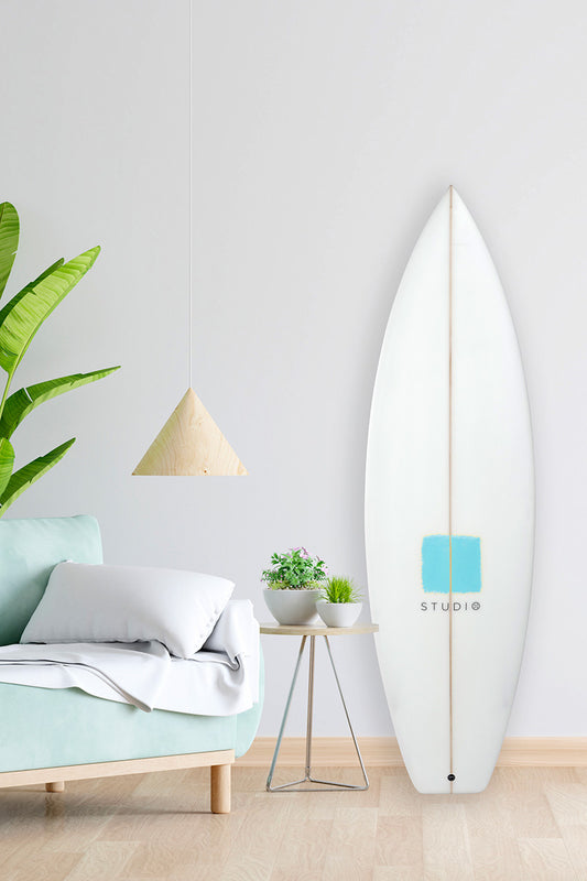 Tabla de surf decorativa - <tc>Edge</tc> - 6-4 - Blanco/Azul Lite