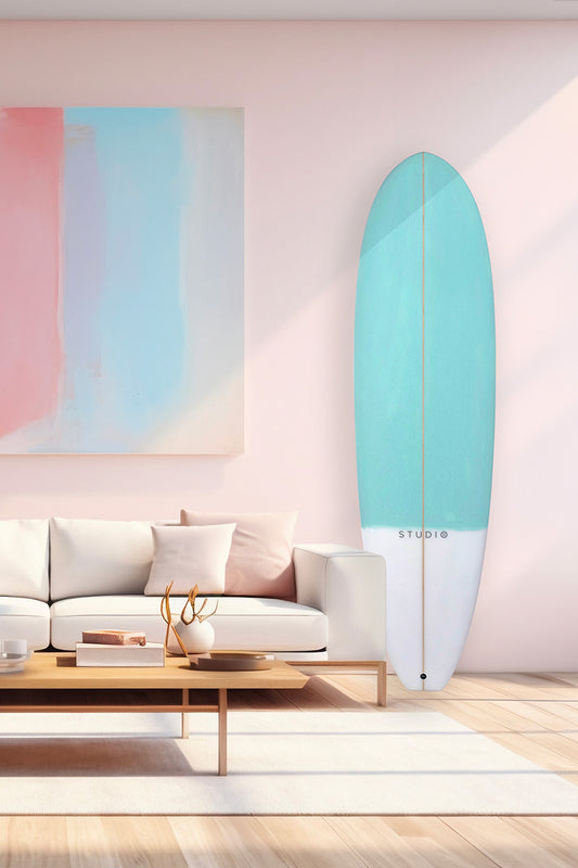 Decoration Surfboard - Flare - 6-8 Teal/White