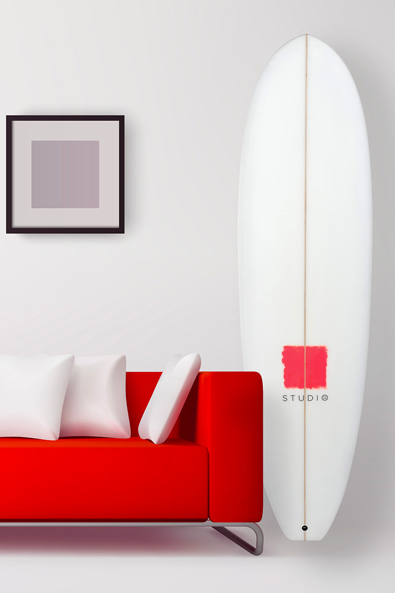 Dekoration Surfbrett - <tc>Flare</tc> - 6-8 Weiß/Rot