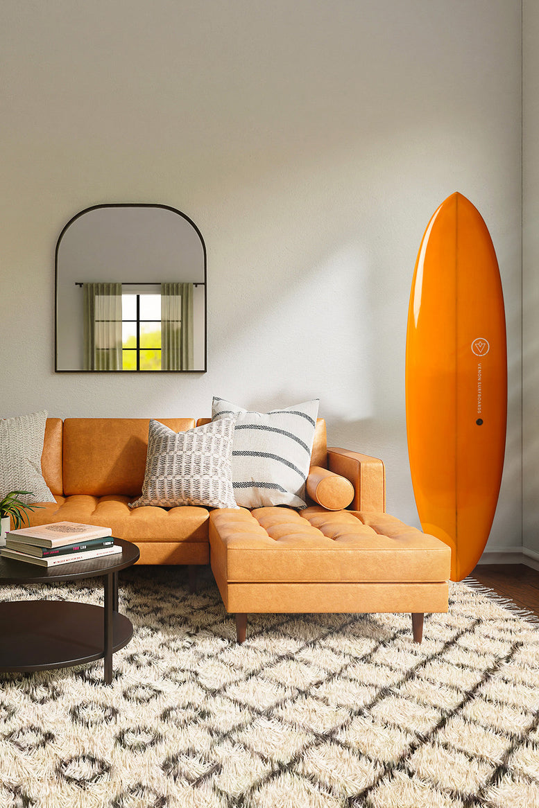 Dekoration Surfbrett – Biber – Doppelschicht Orange