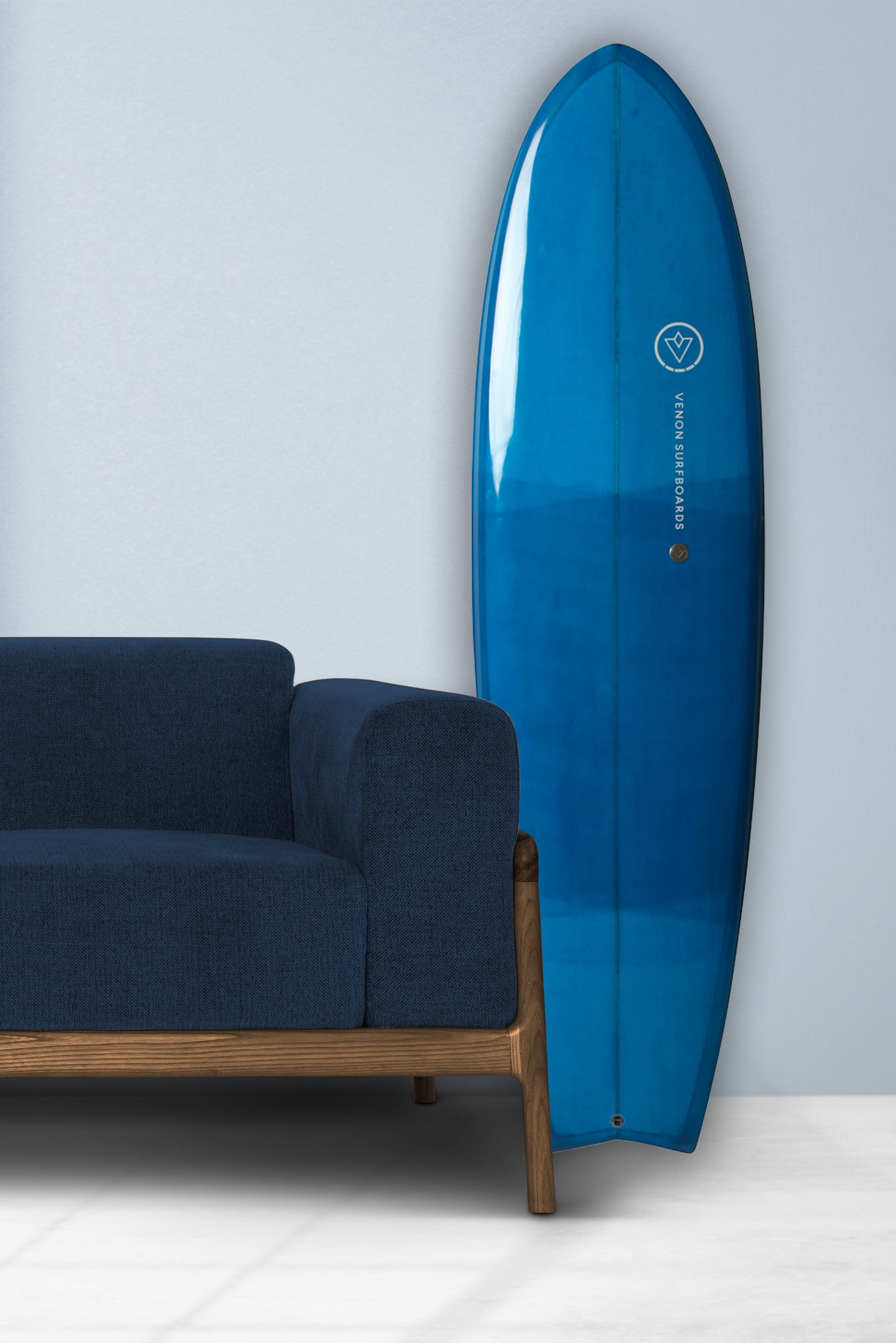Décoration Planche de Surf - Spectre - Double Couche Bleu Foncé