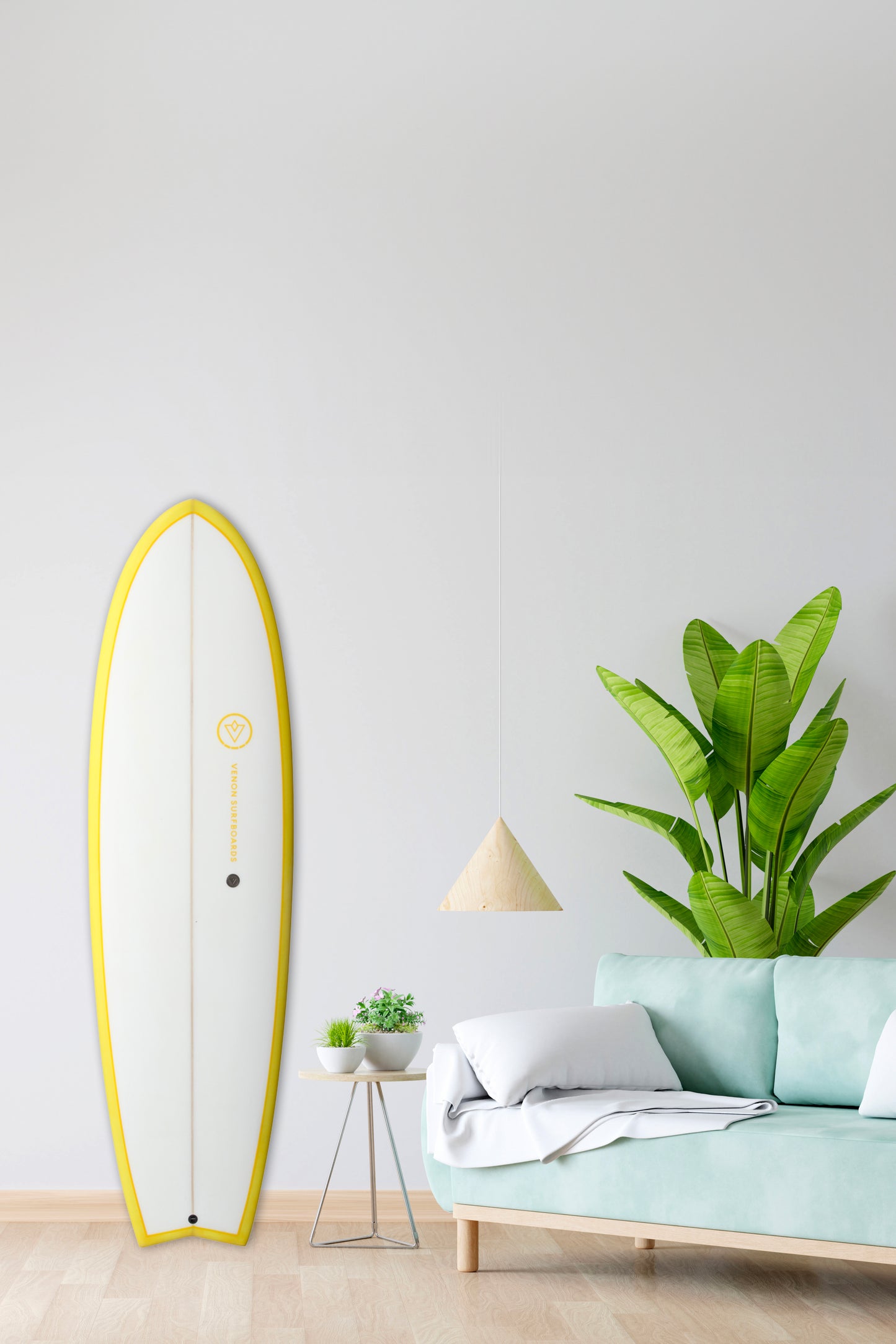 Décoration Planche de Surf - Spectre - White Deck Yellow