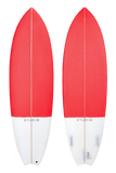 Prancha de surf de 2ª série - <tc>Lens</tc> 6-0 Fluro Vermelho/Branco