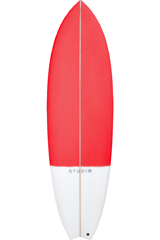 2nd Grade Surfboard - Lens 6-0 Fluro Red/White
