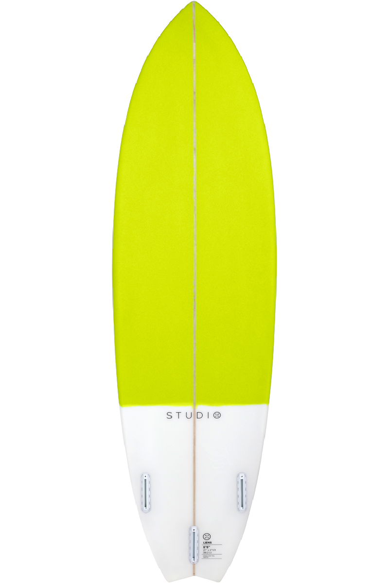 Tabla de surf decorativa - <tc>Lens</tc> - 6-3 Anís/ Blanco