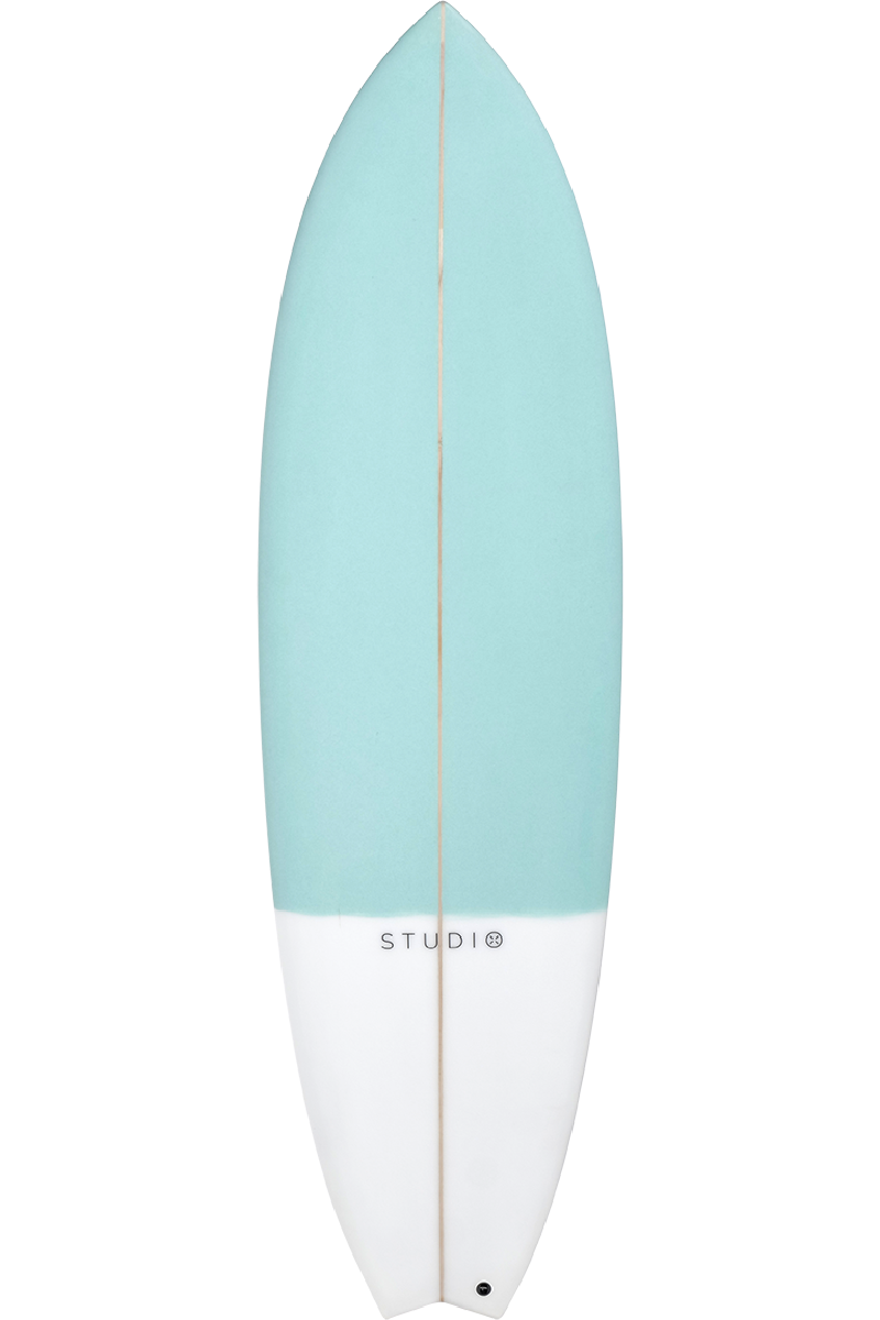 Decoration Surfboard - Lens - 6-6 Teal/White