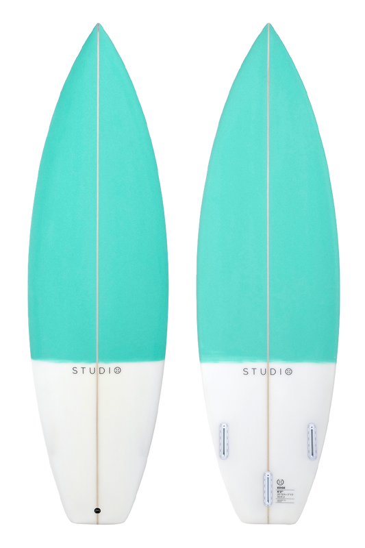 Decoration Surfboard - Edge 6-4 Teal/White