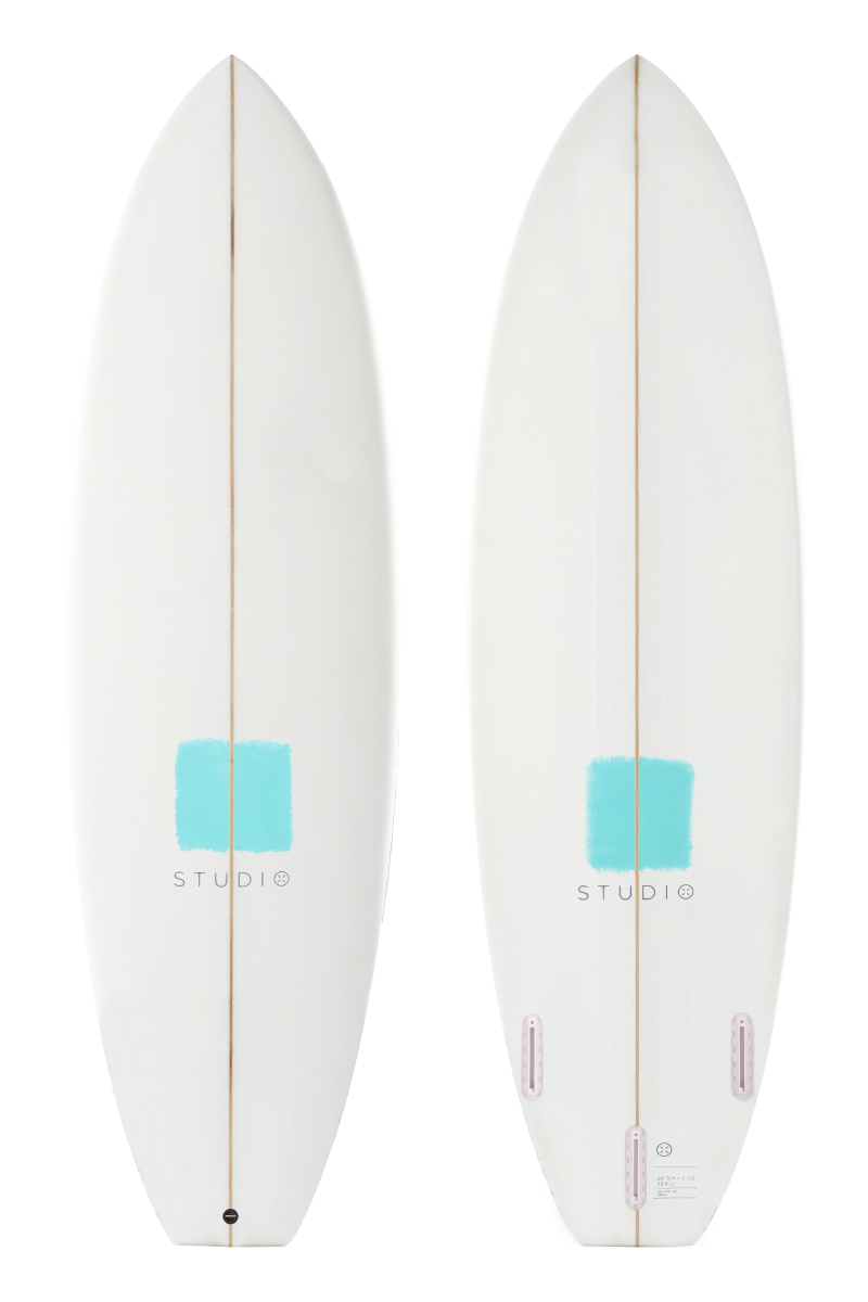 Planche de Surf Décoration - Zoom - 5-4 Blanc/Sarcelle