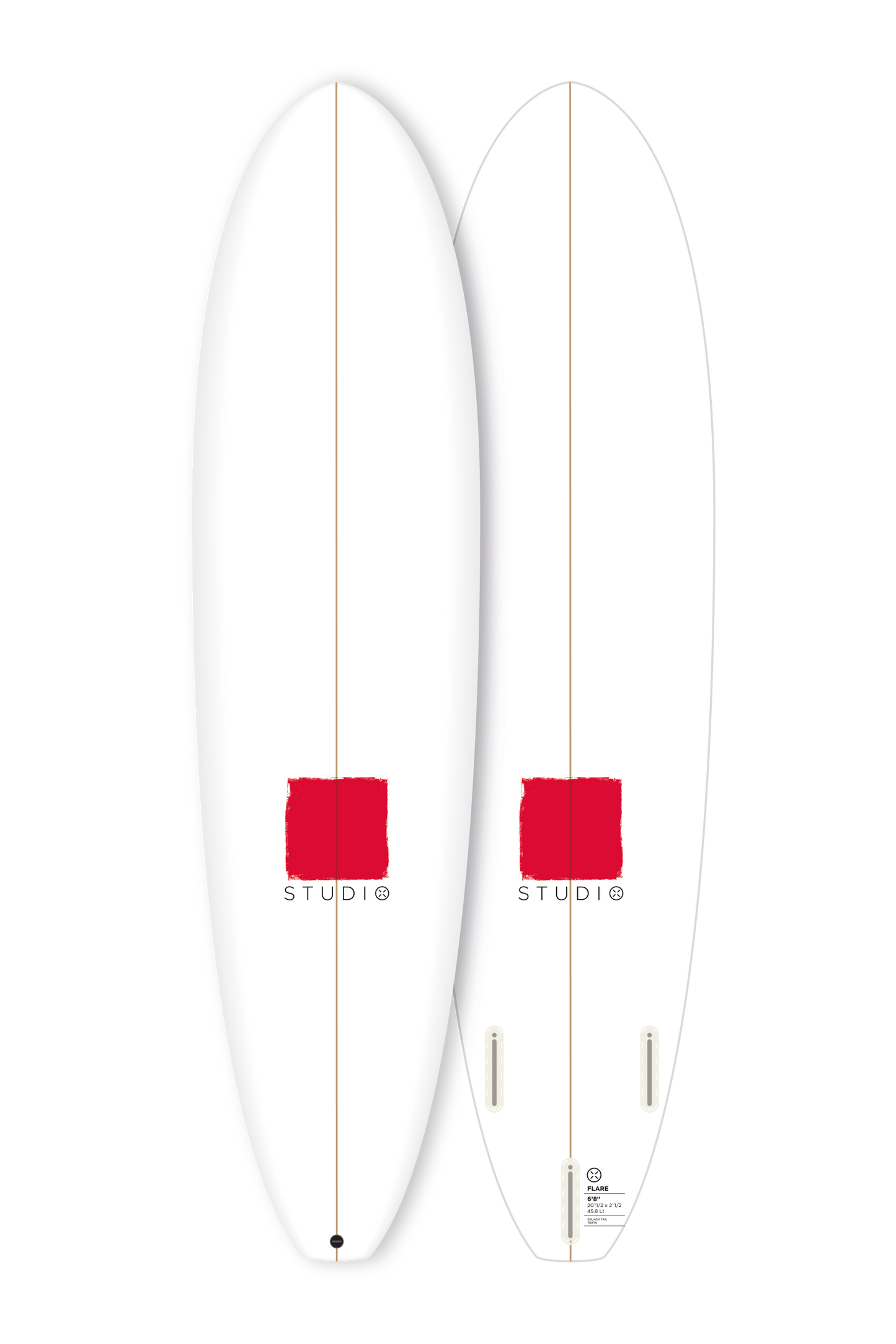 Planche de Surf Décoration - Flare - 6-8 Blanc/Rouge