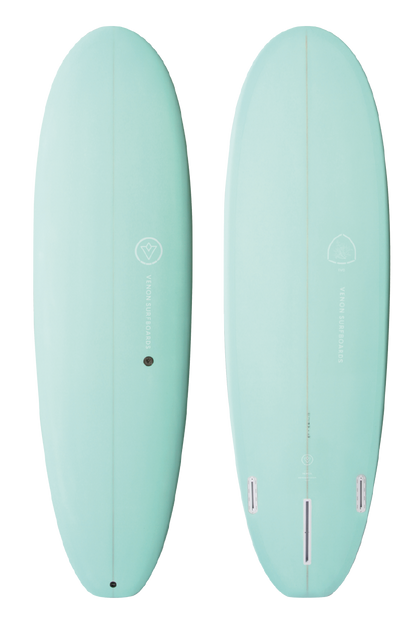 VENON Surfboards - Evo - Hybrid 2+1 Fins - Pastel Green - Squash Tail